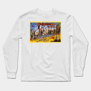 Greetings from Southern California - Vintage Large Letter Postcard Long Sleeve T-Shirt